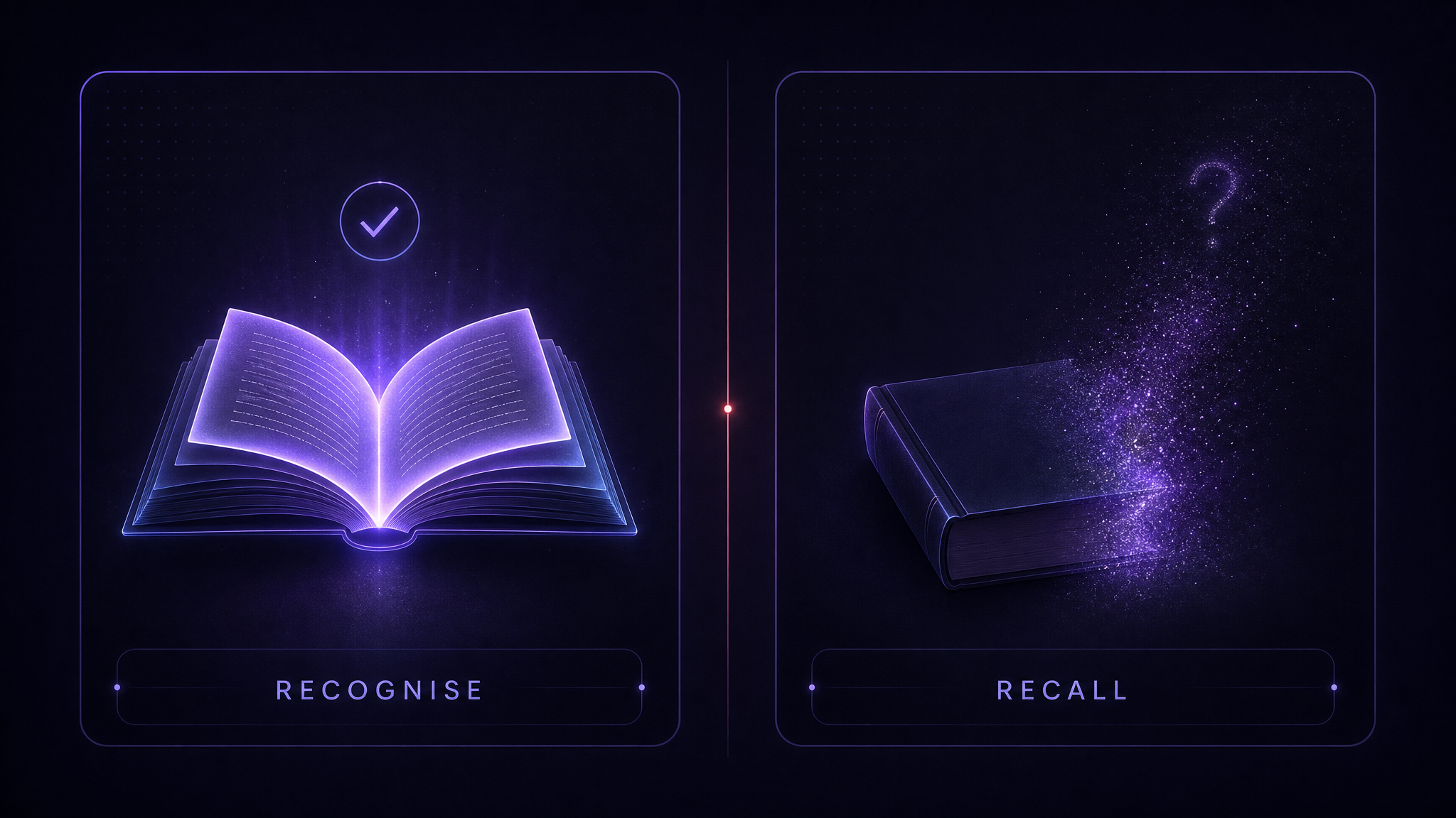 Recognise versus recall